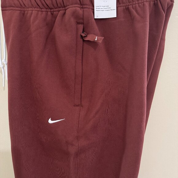 Nike Solo Swoosh Fleece Heavyweight Sweatpants Brown Men's DX1364-231 NEW - Picture 6 of 9
